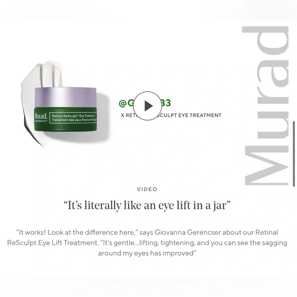 Murad Retinal ReSculpt Eye Cream -BNIB​